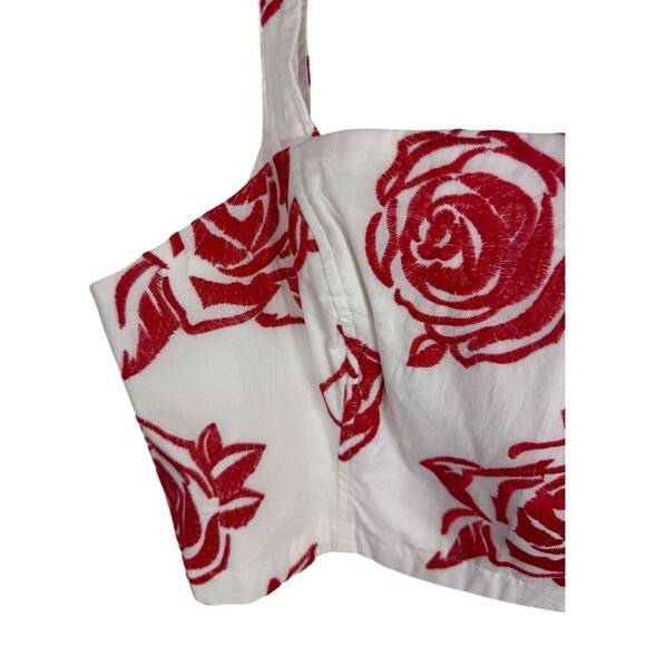 NWT Milly Rose Embroidery Crop Top- Size L - Picture 7 of 11